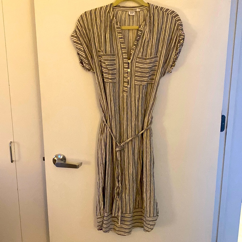 Gap Factory belted striped dress